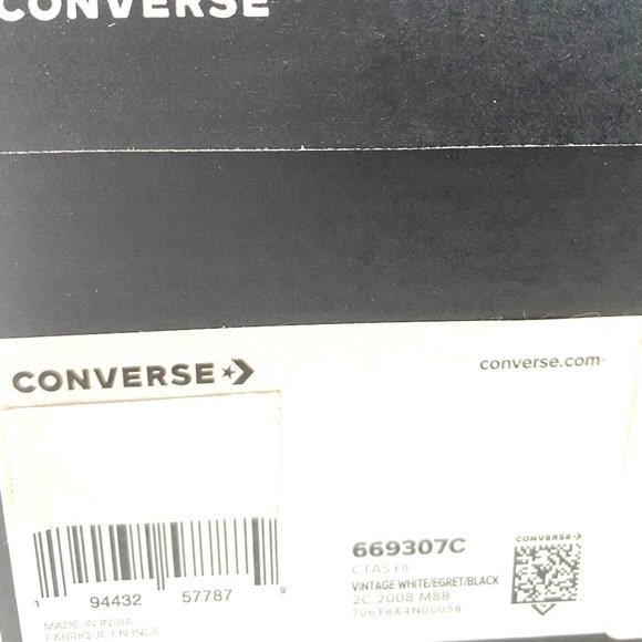 Converse Chuck Taylor Shoes Women’s AS High Top Egret Canvas Sneakers 669307C - Picture 9 of 9